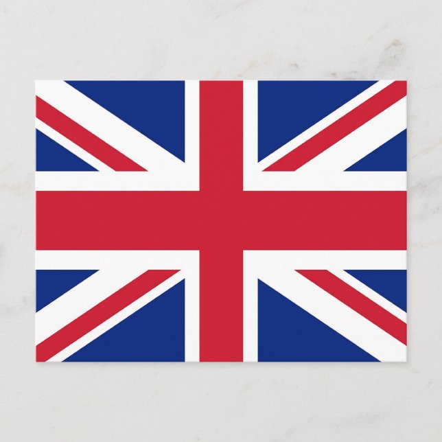 Postal con bandera del Reino Unido (Anverso)
