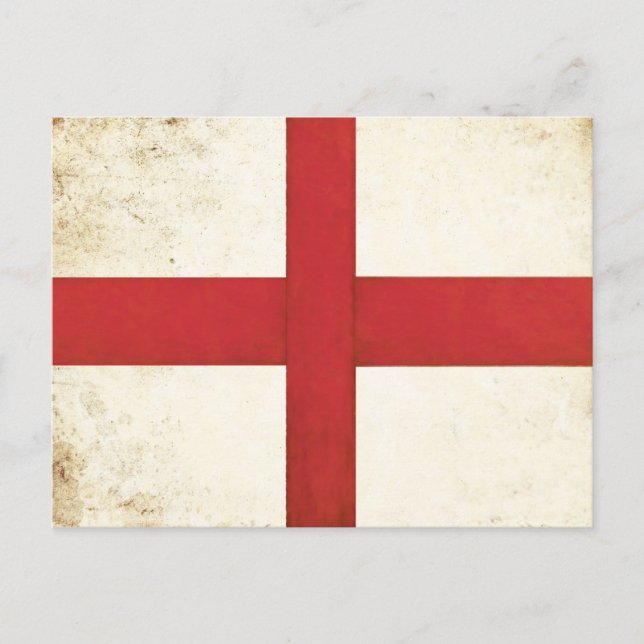 Postal con bandera inglesa en sucio estilo antiguo (Anverso)