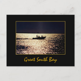 Postal con "barcos solitarios en el Crepúsculo"