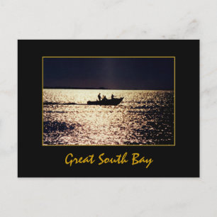 Postal con "barcos solitarios en el Crepúsculo"