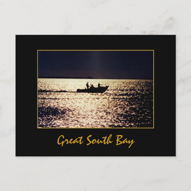 Postal con "barcos solitarios en el Crepúsculo" (Anverso)