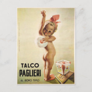 Postal con bebé lindo en Poster publicitario de ép