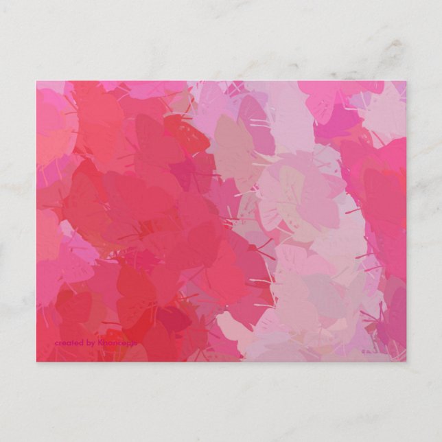 Postal con botones rosados de bonito (Anverso)