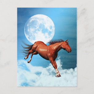 Postal con caballo de espíritu