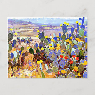 Postal Con Cacti, pintura de Julian Onderdonk