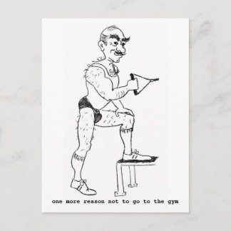 postal con caricatura de mano