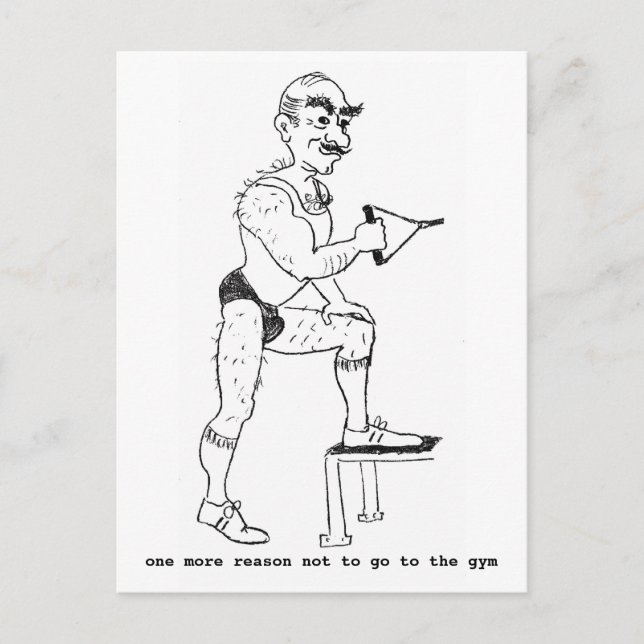 postal con caricatura de mano (Anverso)