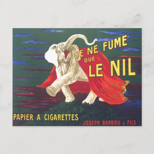 Postal con cartel vintage de Francia (Anverso)