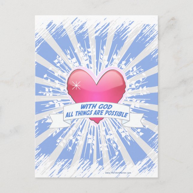Postal Con Dios todas las cosas posibles (Anverso)