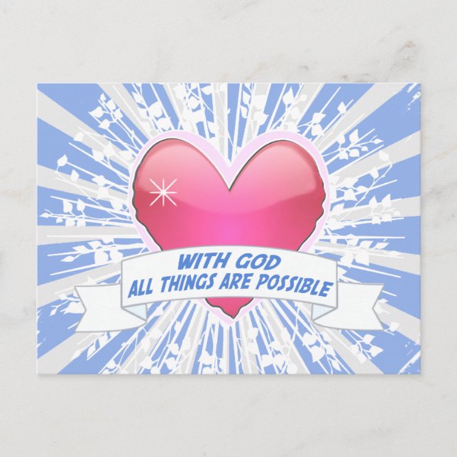 Postal Con Dios todas las cosas son Posibles (Anverso)