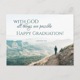 Postal Con Dios todas las cosas son posibles graduaciones