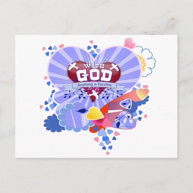 Postal Con el corazón de Dios (Anverso)