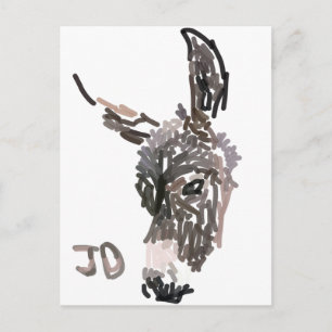 Postal con el logo de JustDonkeys