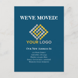 Postal con el logotipo comercial azul de la Invita