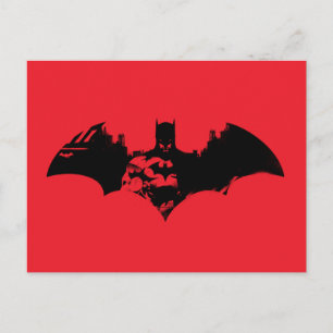 Postal con el logotipo de la bata de silueta de Ba