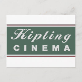 Postal con el logotipo del cine Kipling