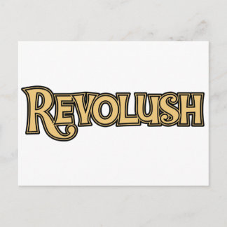 Postal con el logotipo Revolush clásico
