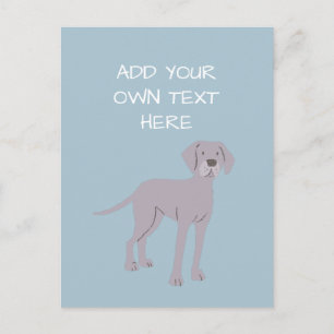 Postal con el nombre del perro personalizado de We