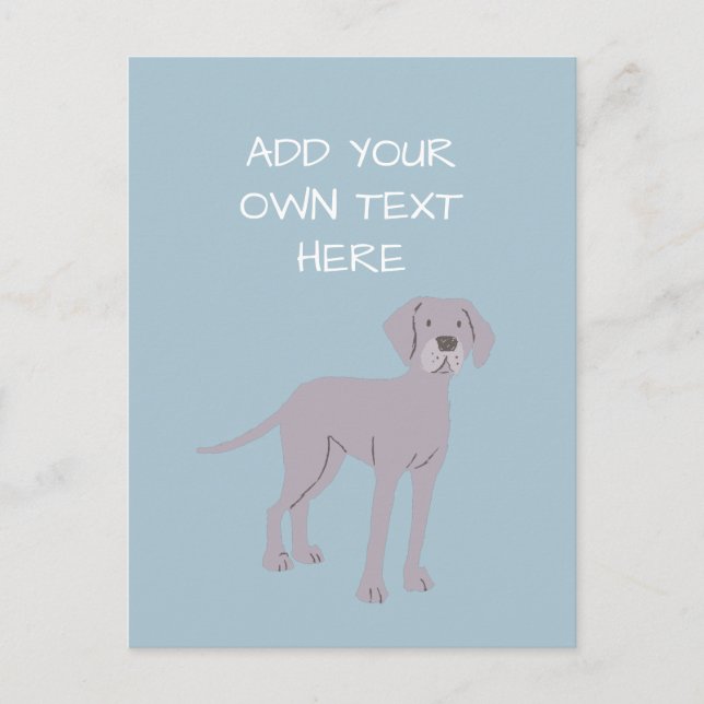 Postal con el nombre del perro personalizado de We (Anverso)