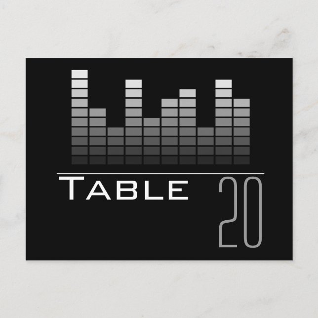 Postal con el número de tabla del analizador de es