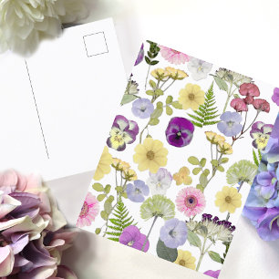 Postal con el tema de la pequeña ducha de flores s