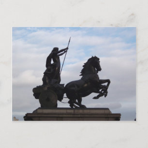 Postal con estatua de Boadicea