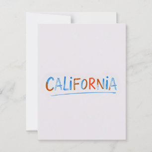 Postal con estilo cómic de California
