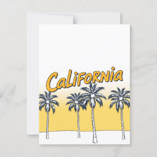 Postal con estilo cómic de California