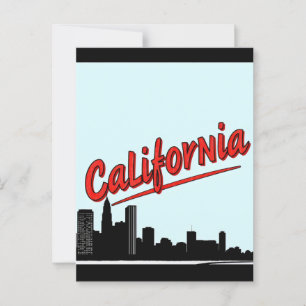Postal con estilo cómic de California