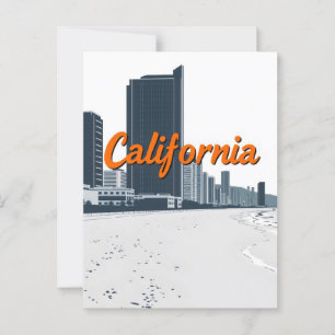 Postal con estilo cómic de California