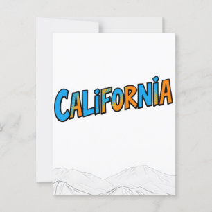 Postal con estilo cómic de California