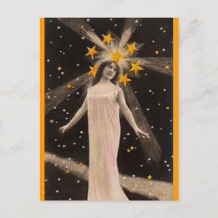 Postal Con estrellas en la cabeza