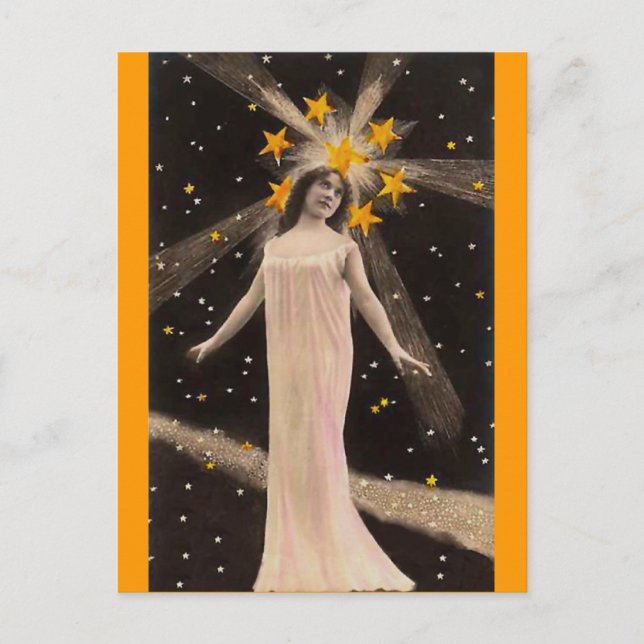 Postal Con estrellas en la cabeza (Anverso)