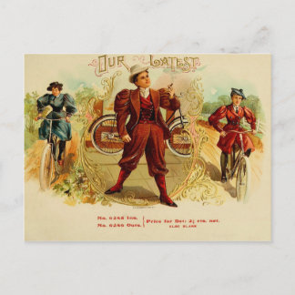 Postal con etiqueta de la caja de puros de vintage