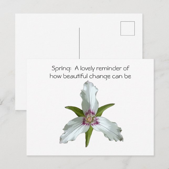 Postal con flores silvestres de la primavera del T (Anverso / Reverso)