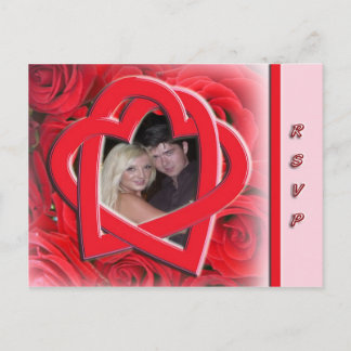 Postal con foto RSVP de boda