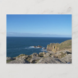 Postal con fotografía de Cornwall de cierre de tie
