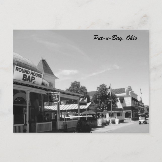Postal con fotografía de la casa redonda Put-n-Bay (Anverso)
