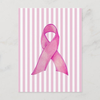 Postal con franjas de cinta rosada