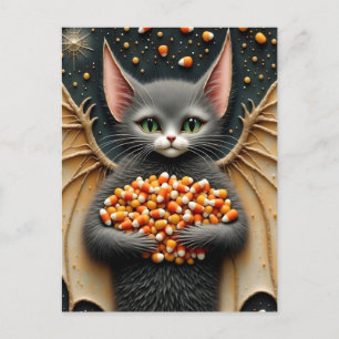 Postal con gato de canto