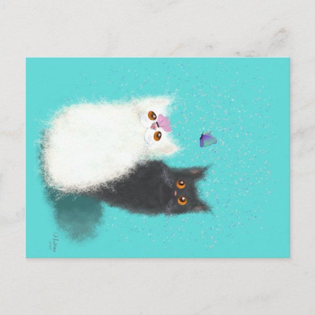 Postal con gatos (Anverso)