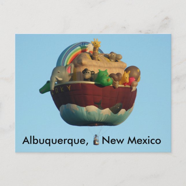 Postal con globo aerostático Arky (Anverso)