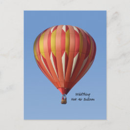 Postal con globo de aire caliente