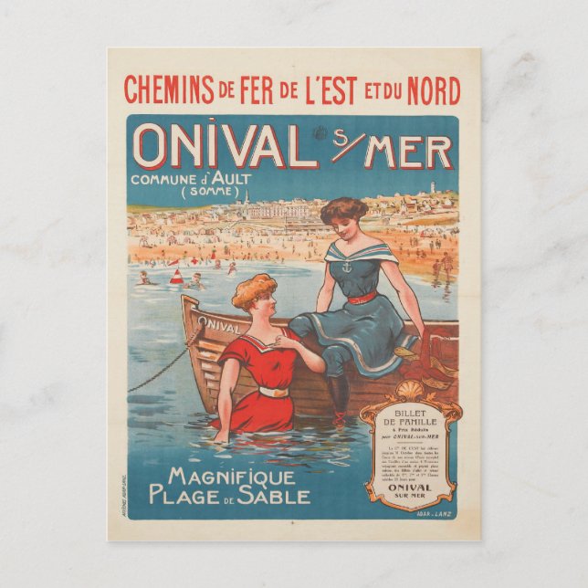 Postal con imagen vintage de Francia (Anverso)