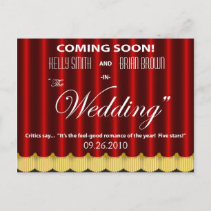 Postal con la fecha para guardar el cine