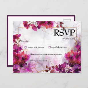 Postal Con la petición de canción Fuchsia Enchantant: acu