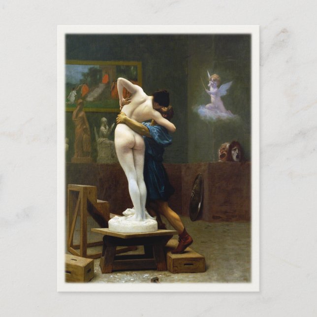 Postal con la pintura de Jean-León Gerome (Anverso)