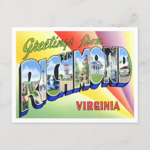 Postal con las letras grandes de Virginia