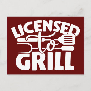 Postal Con Licencia Para Grill