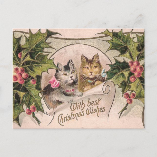 Postal "Con los mejores deseos de los Navidades" victoria (Anverso)